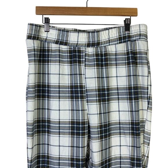 Grayson Threads Plaid Flare Pants Womens XL White Brown High Rise Retro Y2K - Picture 3 of 7